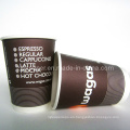 Logotipo de la empresa Papel impreso taza tazas de café de papel desechables papel de pared doble tazas de café